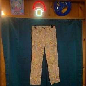 Funky multi colored paisley straight cut pants 👖🌈